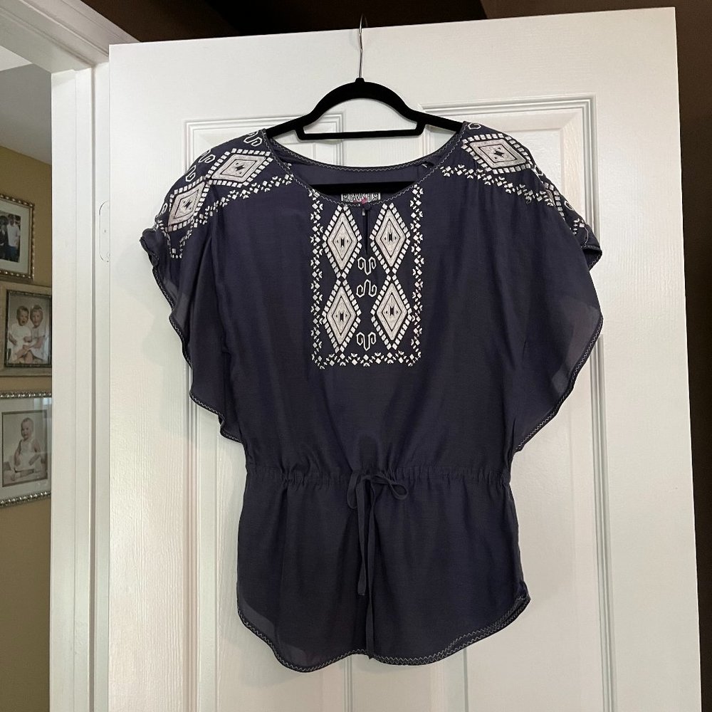 Blue & White Blouse
